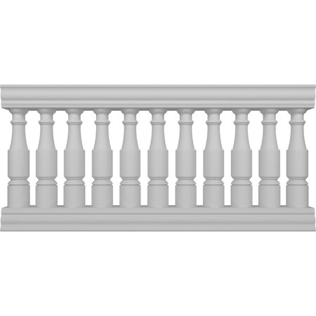 Ekena Millwork Fiberthane Hamilton Balustrade Railing Kit Style K (6 7/8" On-Center Spacing to Pass 4" Sphere Code) BALK37X072HMK